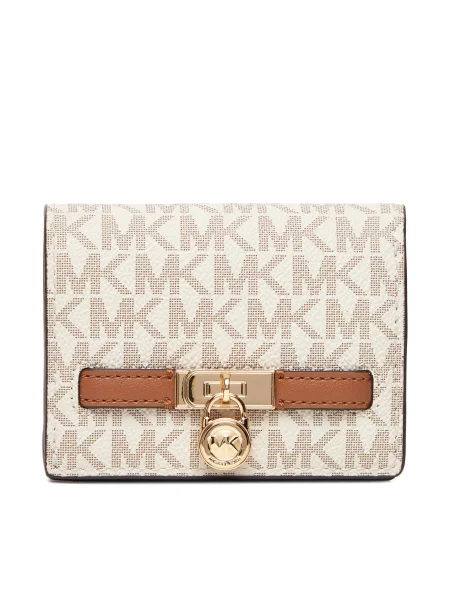Малък дамски портфейл MICHAEL Michael Kors Екрю