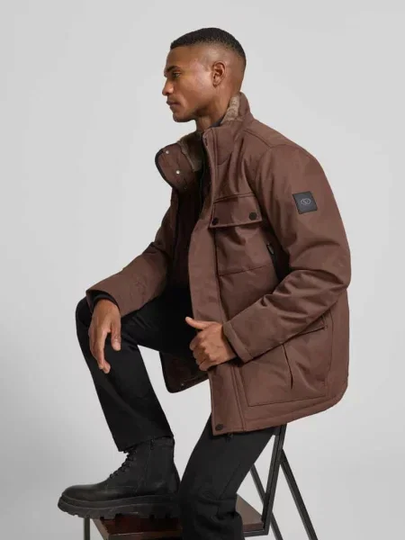 Parka o kroju regular fit z podszewką kaptura ze sztucznego futra Tom Tailor