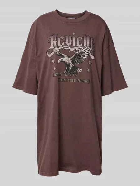 Oversized sukienka t-shirtowa w długości mini Review
