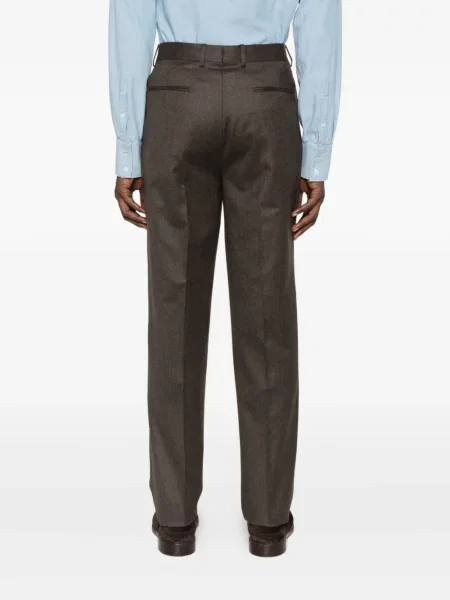 Pantaloni Zegna plisate maro