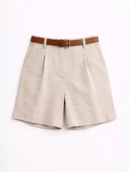 MixRay Kalhoty Shorts světle béžová