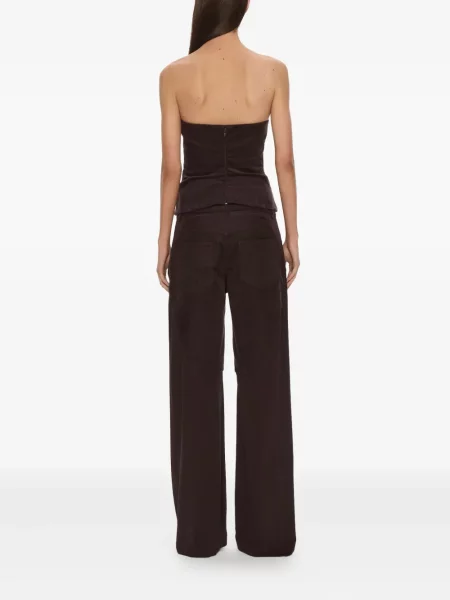 Pantaloni Christopher Esber de catifea cord maro
