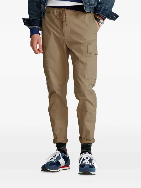 Matlasat tricou polo Polo Ralph Lauren cu decolteu rotund cu autograf roșu