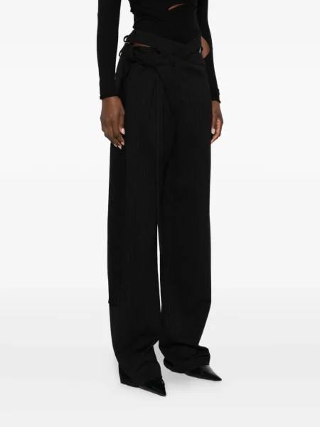 Dzianinowe spodnie Ottolinger kopertowe czarne