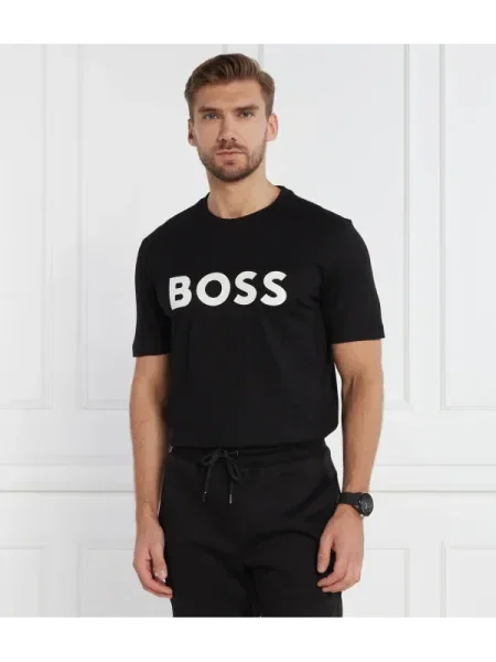BOSS BLACK Tricou Tiburt negru