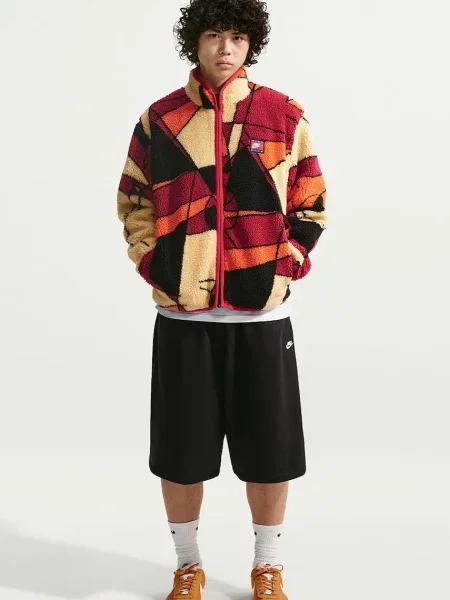 Nike Sportswear μπλούζα fleece ανδρική Club κόκκινο