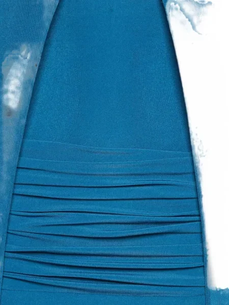 Rochie maxi Chats By C.dam drapată albastru