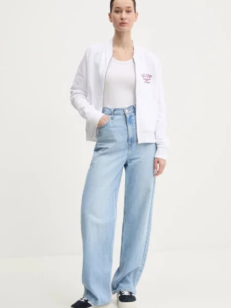 Кофта Guess Jeans з аплікацією білий