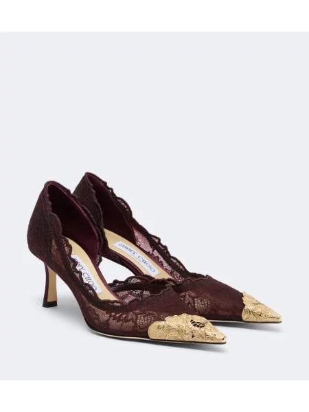 Pantofi cu toc Jimmy Choo din dantelă