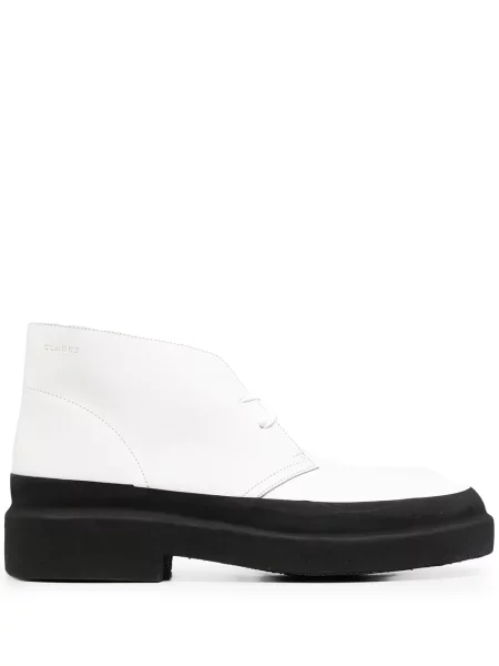 Cizme scurte Clarks Originals alb