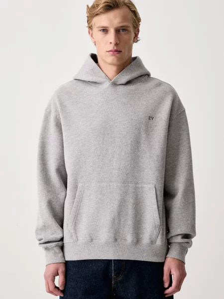 Zadig&Voltaire bluza z kapturem z bawełną SWEELO szara