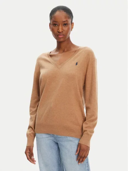 Polo Ralph Lauren Megztinis Straight Fit smėlio