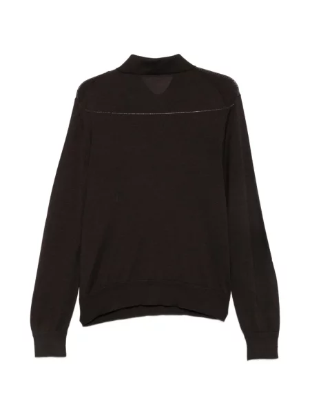 Lung tricou polo Tom Ford maro