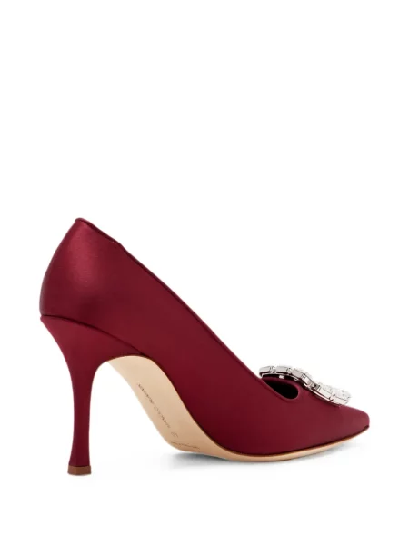 Pantofi cu toc Manolo Blahnik cu cataramă roșu