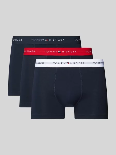 Tommy Hilfiger Obcisłe bokserki pakowane po 3 szt. Mężczyźni jednolity MD niebieski
