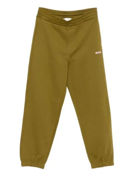 Kalhoty Msgm s potiskem zelené