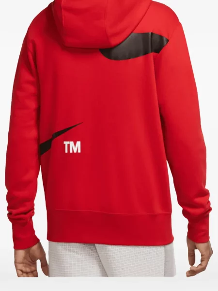 Hanorac Nike cu glugă cu imagine cu model camuflaj roșu