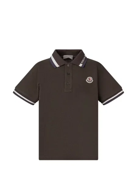 Koszulka polo dziecięca Moncler Enfant zielona