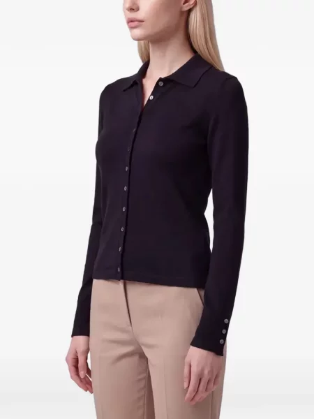Lung tricou polo Drumohr negru