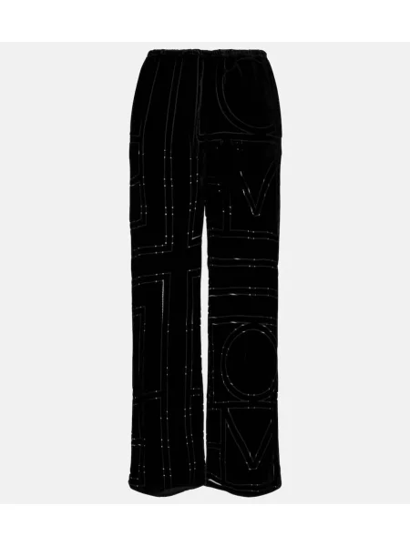 Pantaloni Toteme de catifea negru