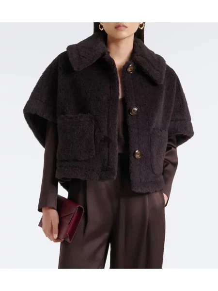 Ursuleț de pluș geacă Max Mara de lână maro
