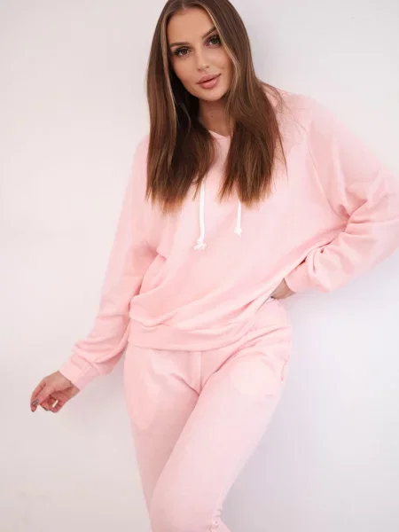 Hanorac cu glugă Kesi roz