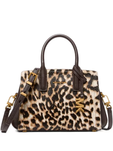 Geantă Michael Kors cu imagine cu model leopard maro