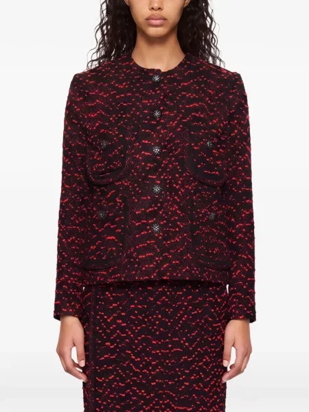 Geacă Elie Saab din tweed negru