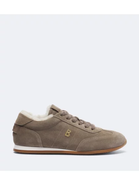 Sneakerși Bogner din piele de căprioară bej