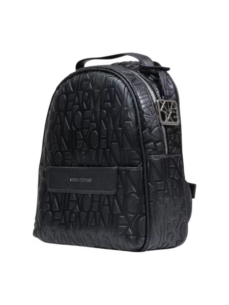 Plecak Armani Exchange skórzany czarny