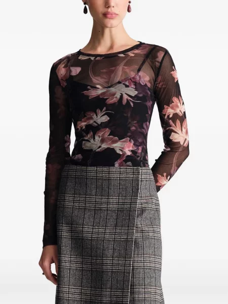 Bluză Cara Cara cu model floral cu imagine negru