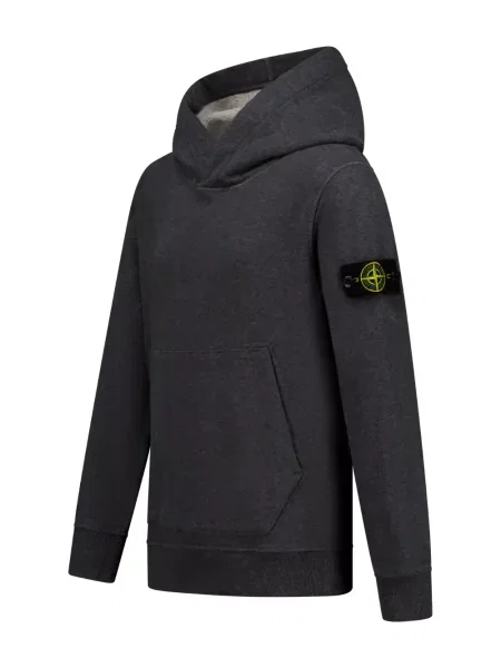 Bluza z kapturem dziecięca Stone Island szara