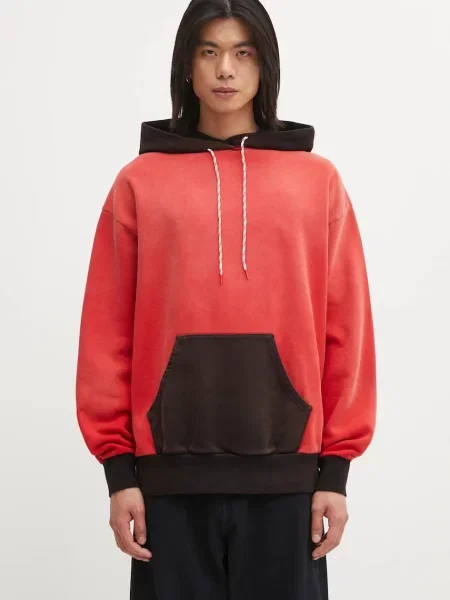 Bombažen pulover Aries Sunbleached Premium Temple rdeča