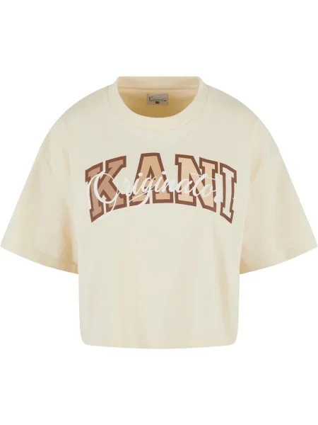 Karl Kani Tricou crem / maro / murdar alb
