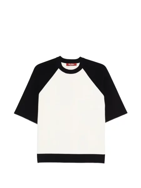 Tricou Max Mara cu decolteu rotund alb