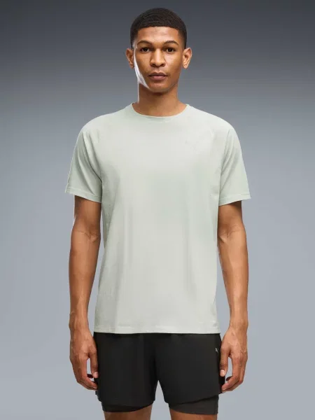Спортивна футболка PUMA Run Velocity Tee Tri-blend комбінований верх зелений