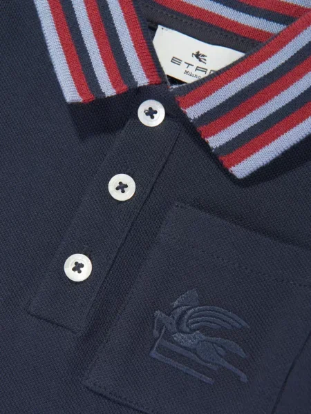 Koszulka polo dziecięca Etro niebieska