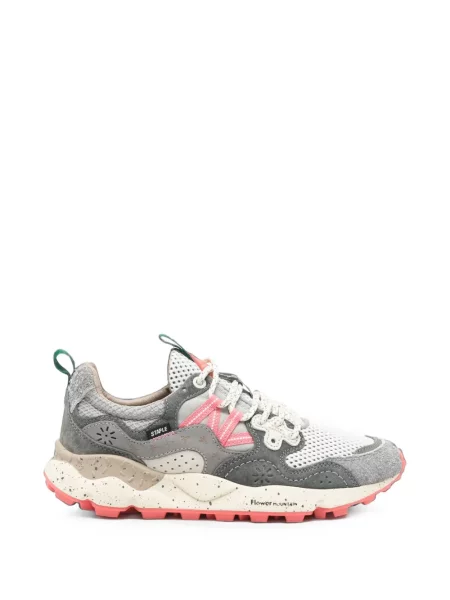 Sneakerși Flower Mountain cu model floral plasă gri
