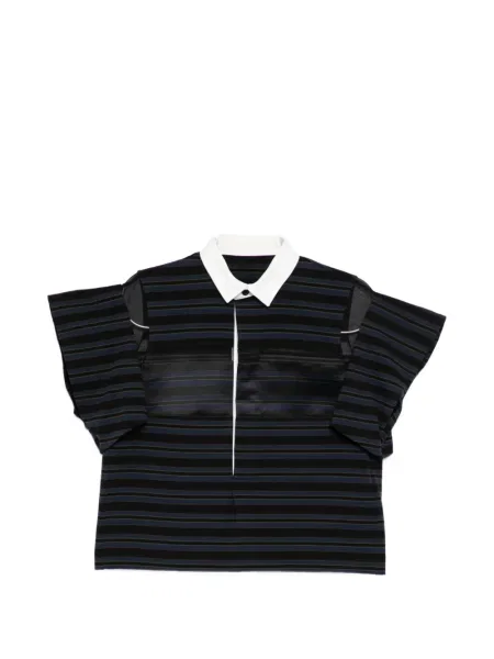 Top Sacai cu dungi negru