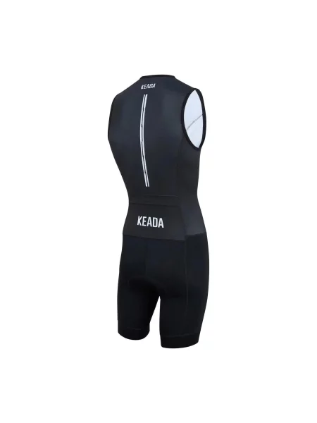 Kombinezon triathlonowy Essential bez rękawów – czarny