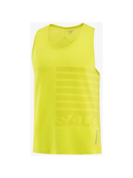Koszulka Salomon Sense Aero Singlet GFX bez rękawów neon XXL żółty