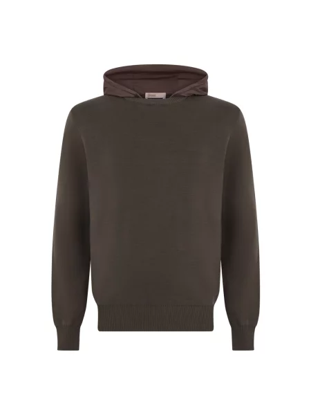 Bluza z kapturem Herno z kapturem brązowa