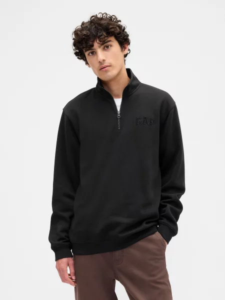 GAP Sweater majica HERITAGE' crna