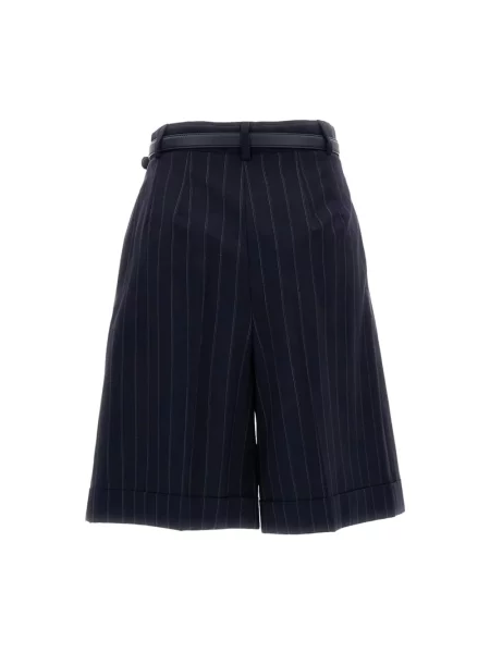 Długie szorty Max Mara Studio niebieskie