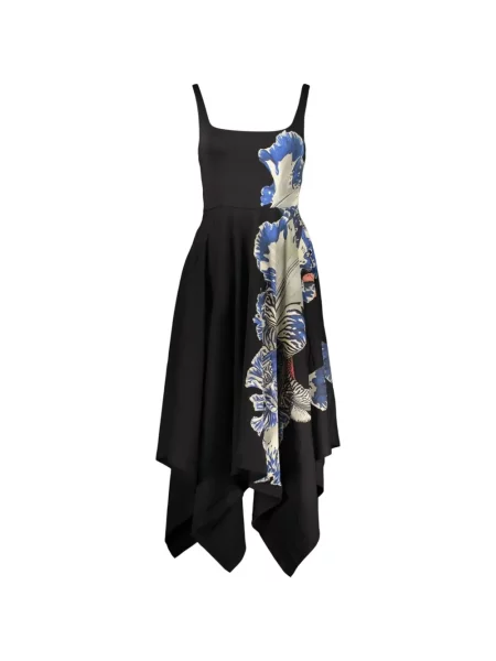 Rochie midi Desigual cu model floral cu imagine negru