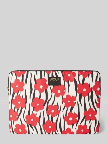 Torba na laptop z naszywką z logo model Wildflower' Wouf czerwona