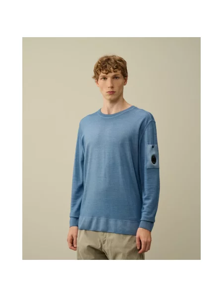 Sweter C.p. Company wełniany niebieski
