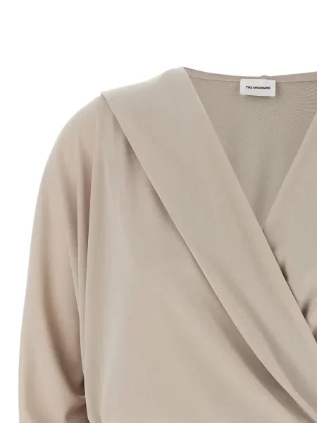 Rochie mini The Andamane cu glugă cu volane gri