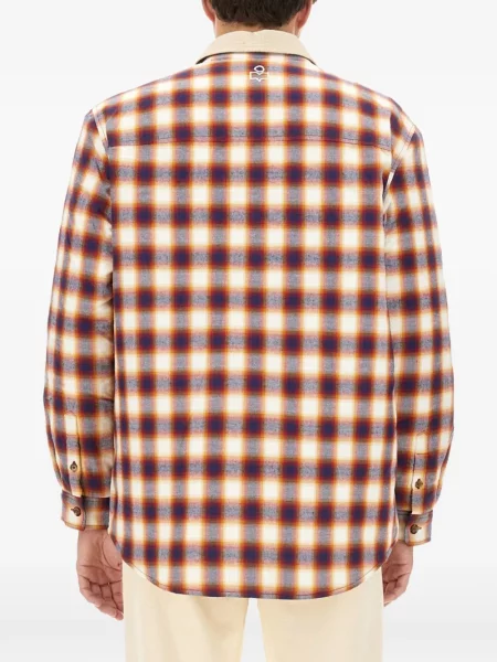 Карирана риза Marant оранжево