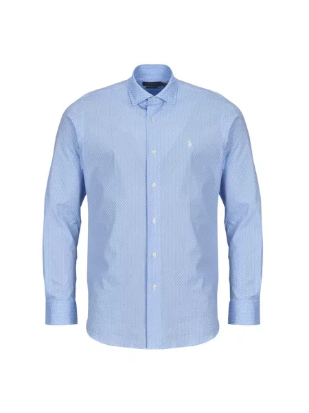 Srajca Polo Ralph Lauren z dolgimi rokavi modra